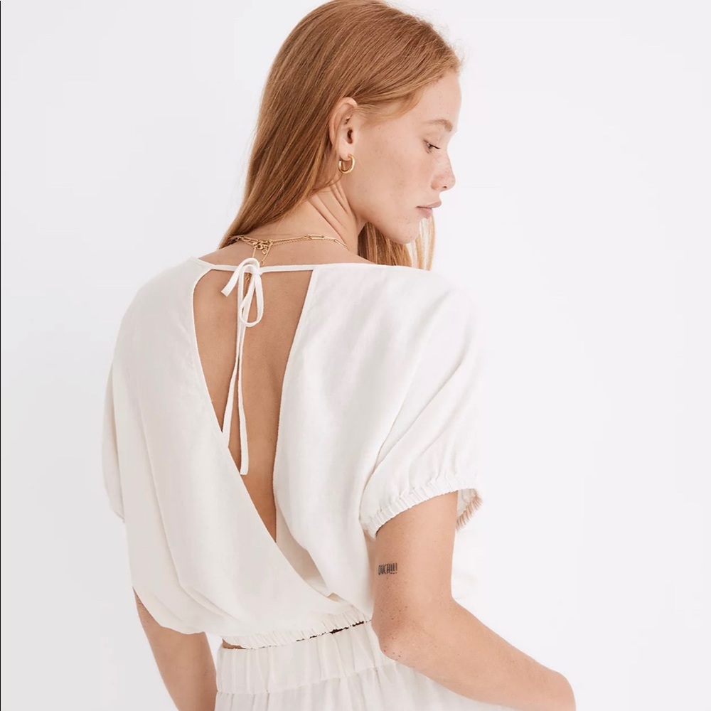 Madewell Michele linen top.